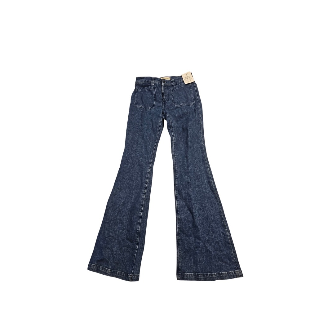 Madewell The Flea Market Flare Jean W26 High Rise Button Fly Patch Pocket Denim